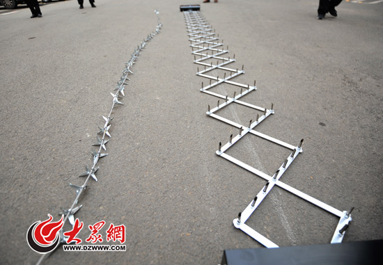 濟(jì)南交警配備新型破胎器 可遙控啟動覆蓋3個車道_采訪中心_大眾網(wǎng)